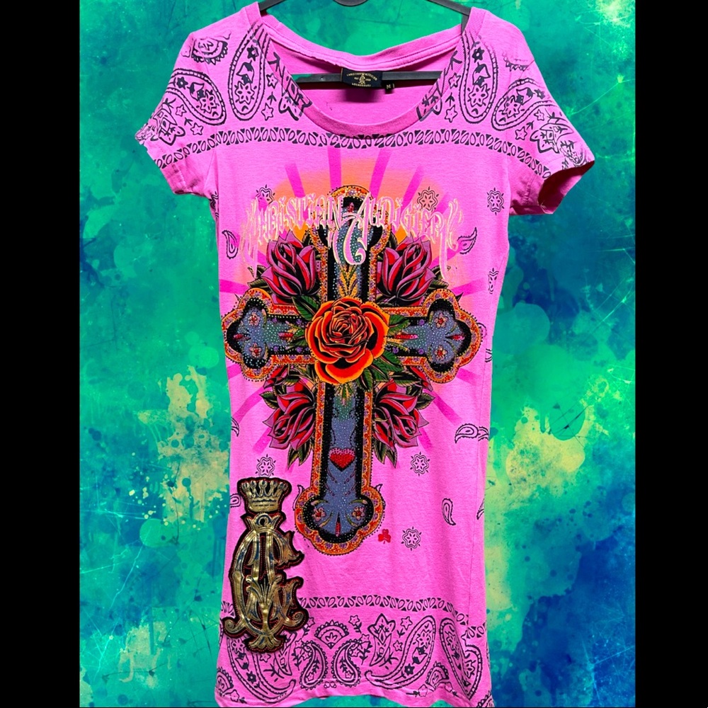 Christian Audigier tunic Size M
